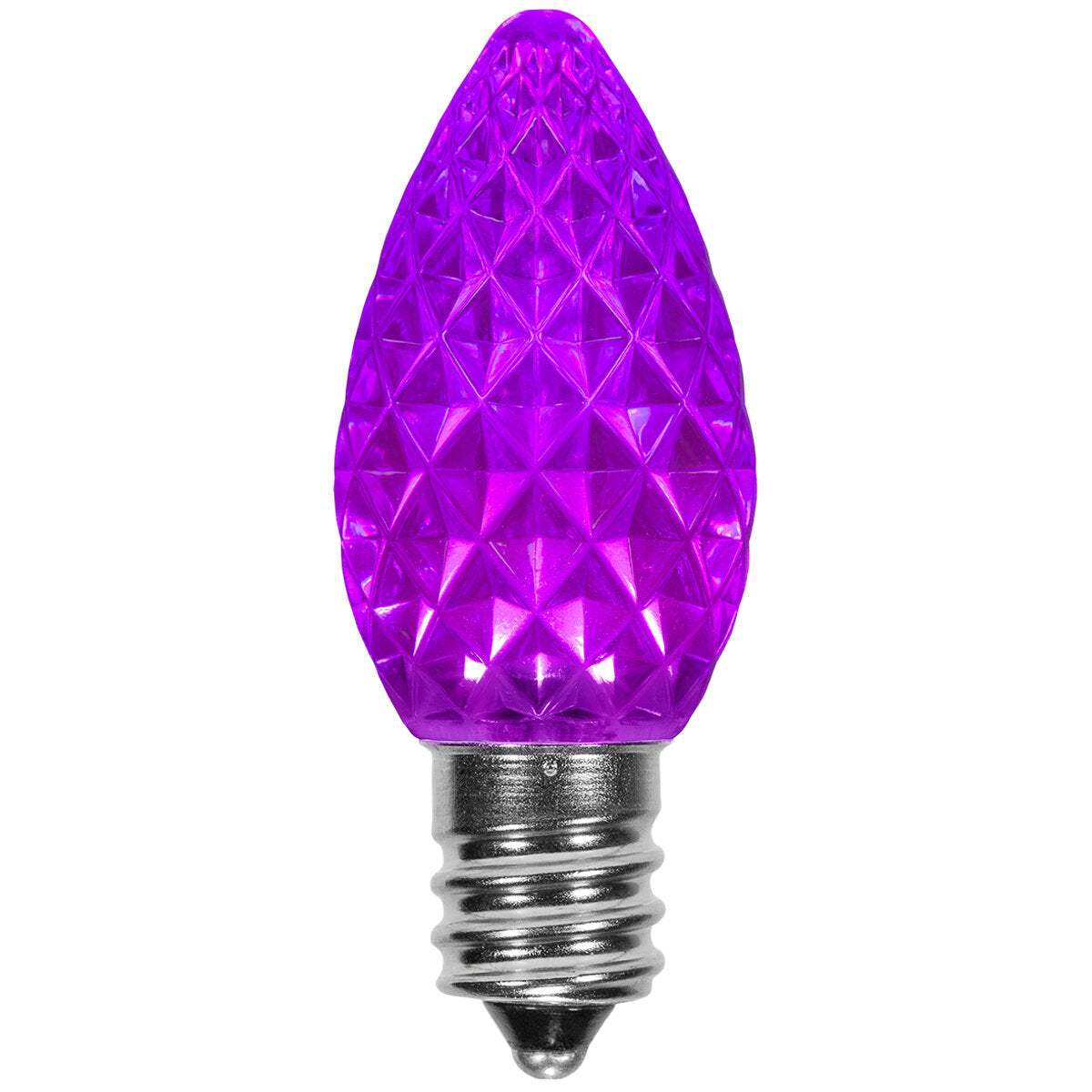 35ct C6 LED String Lights, Purple/Black wire