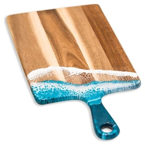 Medium Acacia Cheese Boards - Ocean Vibes