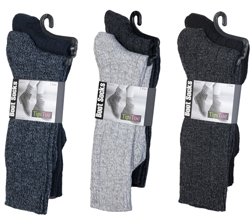 Women's 2-Pack Ribbed Boot Socks