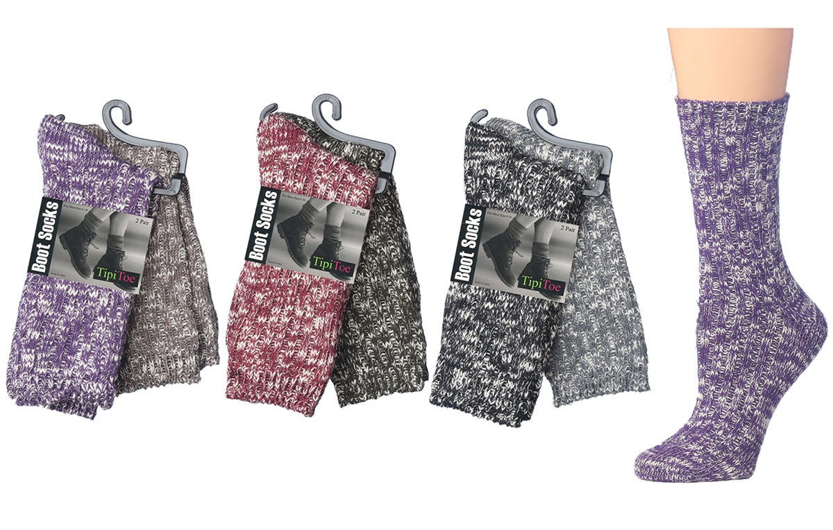Women's 2-Pack Wool Boot Socks