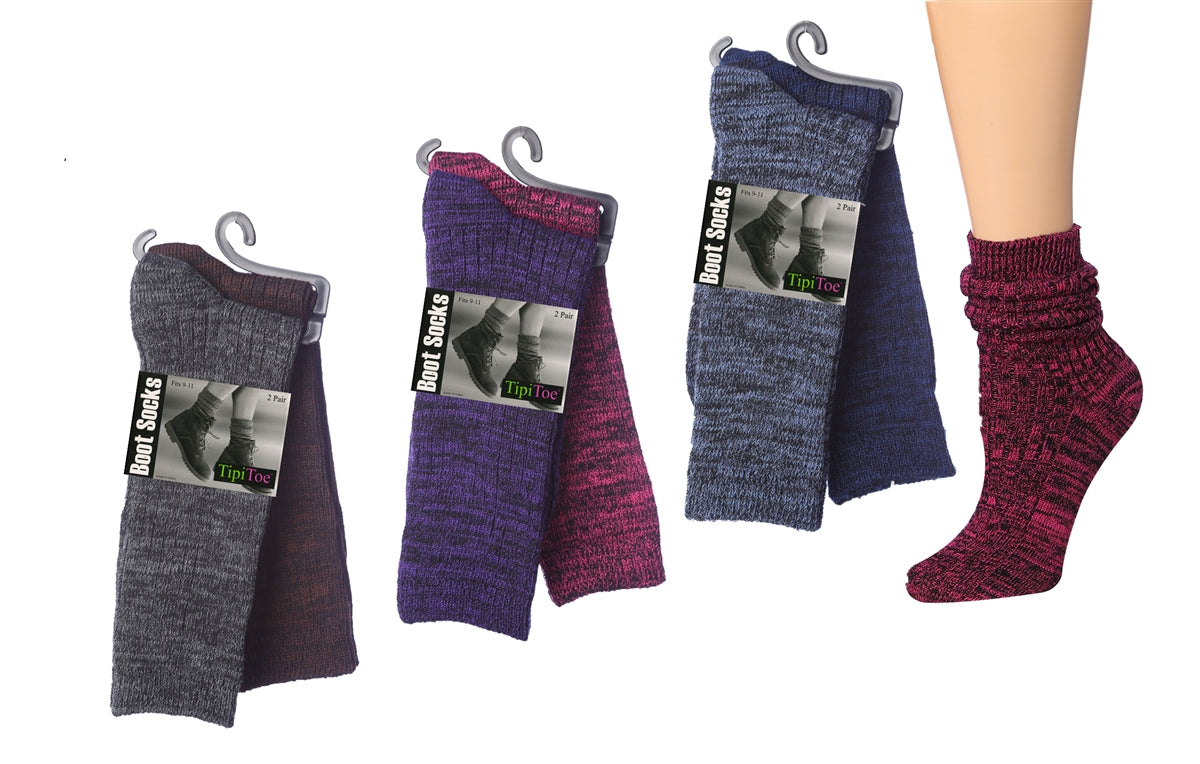 Women's 2-Pack Marled Boot Socks