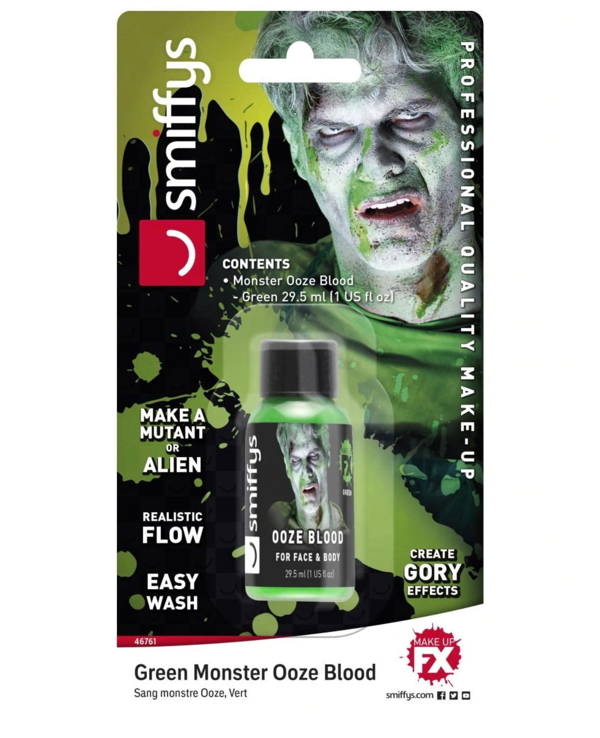 SMIFFYS MAKE UP FX MONSTER OZEE BLOOD GREEN