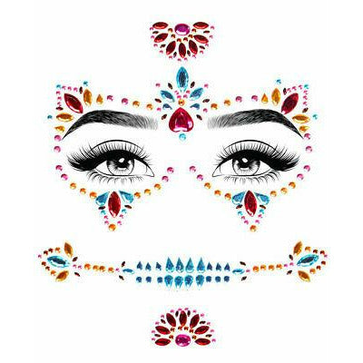 Day of the Dead Skeleton Face Jewels