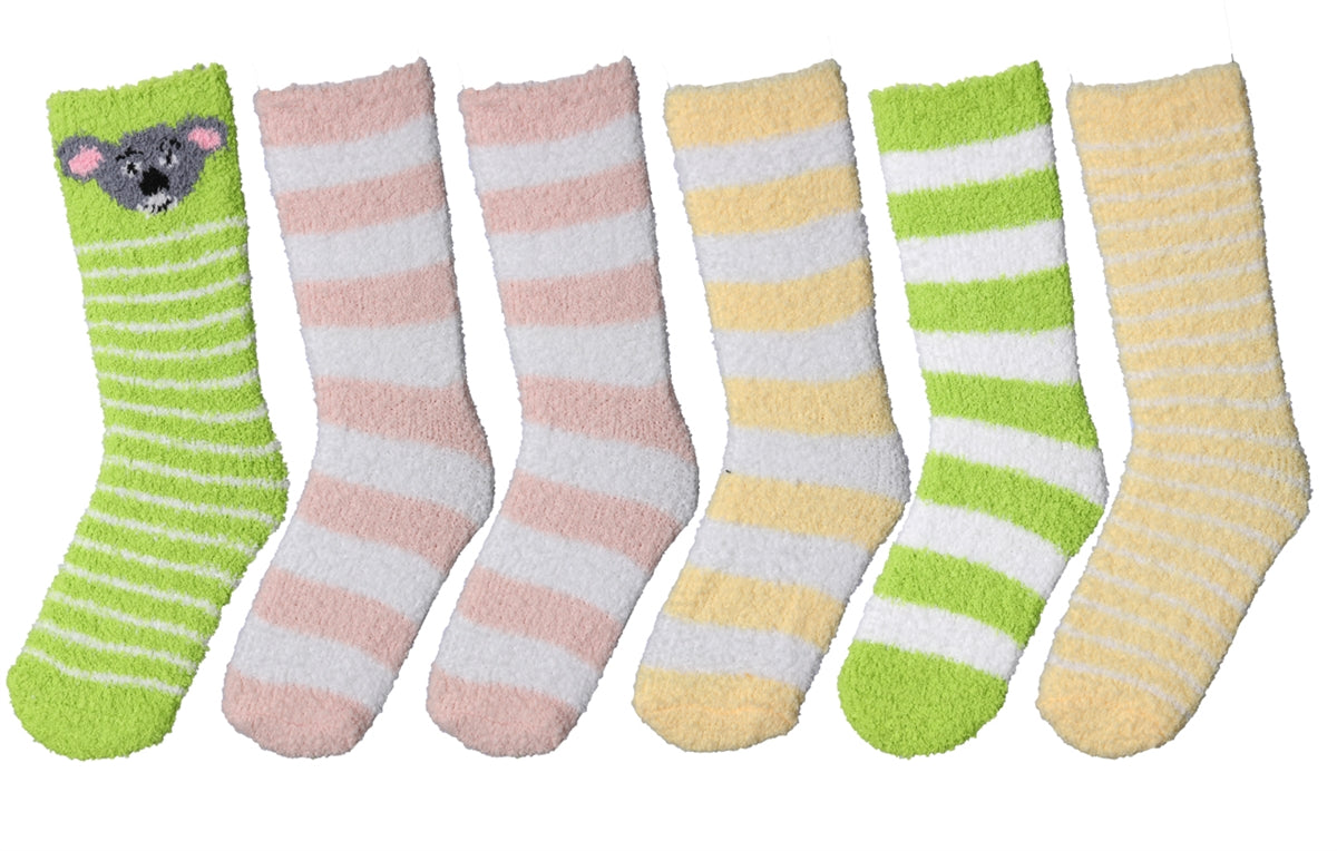 Fuzzy Skid-Proof Solid Crew Sock