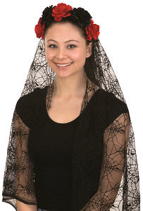 Flower Headpiece W/ Long Veil