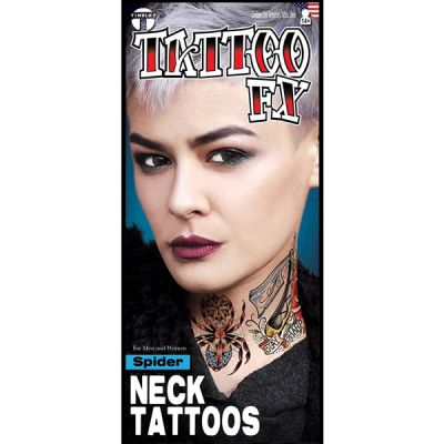 Neck tattoos spider