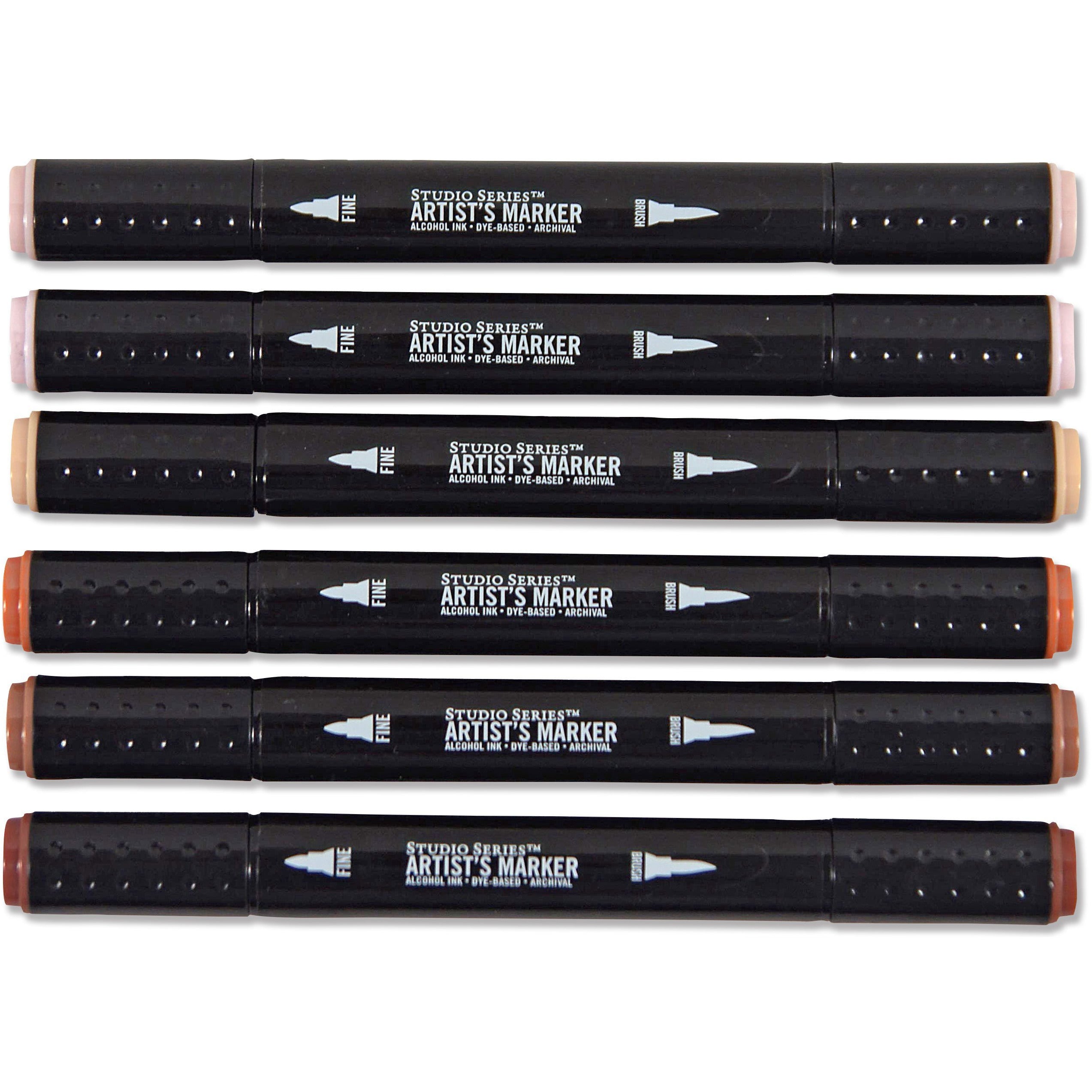 6 DUA TIP SKIN TONE MARKERS