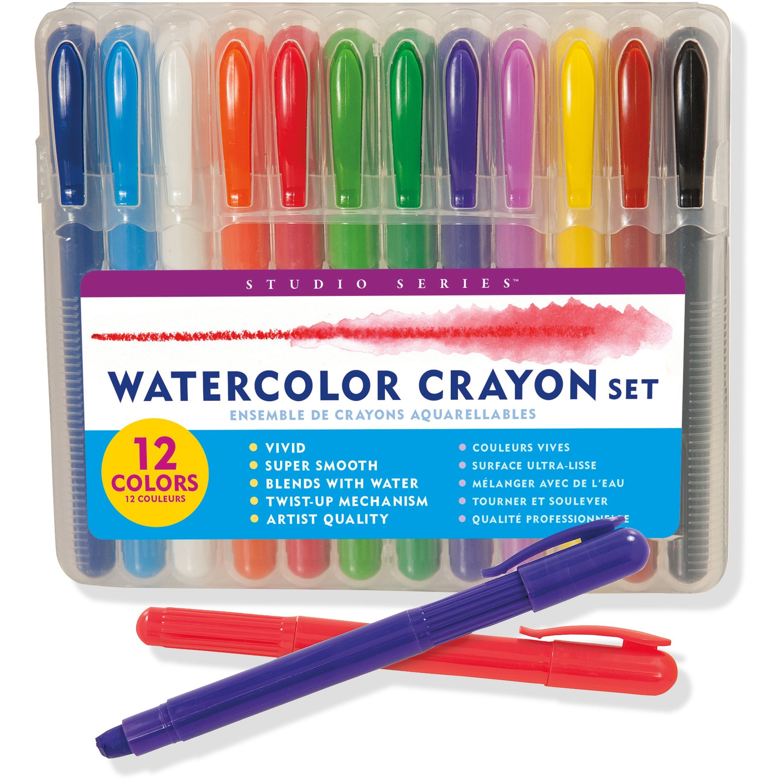12 WATERCOLOR CRAYON SET