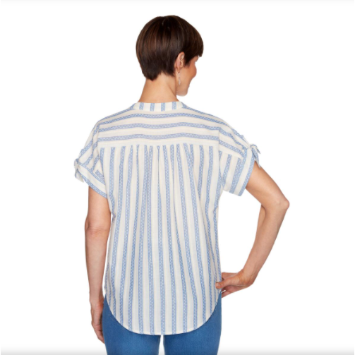 BLUSA DE RAYAS OCEANO Y ARENA X RUBY RD