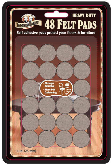 48 1" FURNITURE BROWN FELT PADS