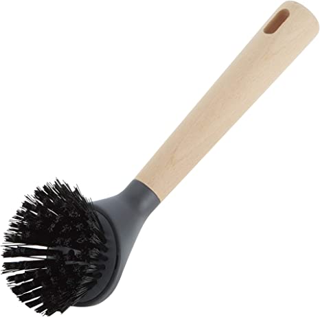 WOOD ROUND DISH BRUSH