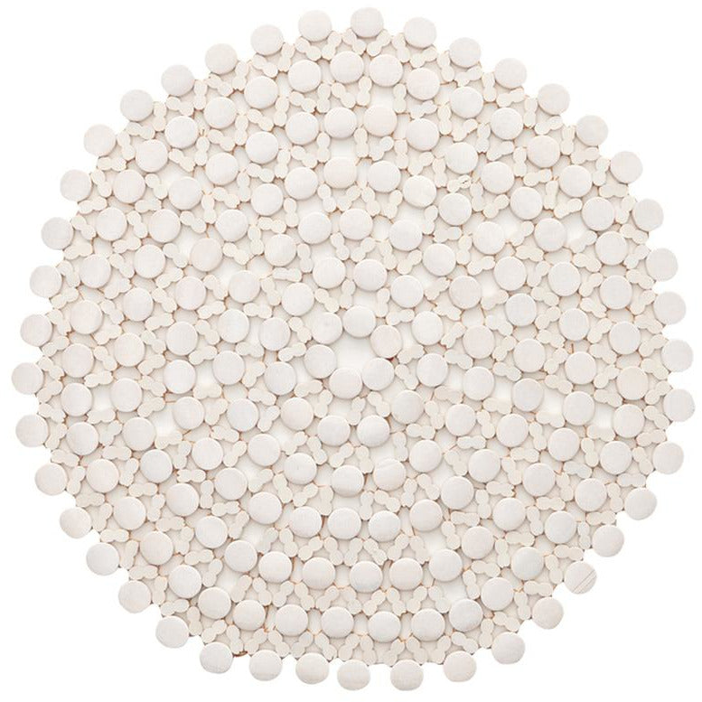 ROUND BAMBOO PLACEMATS WHITE