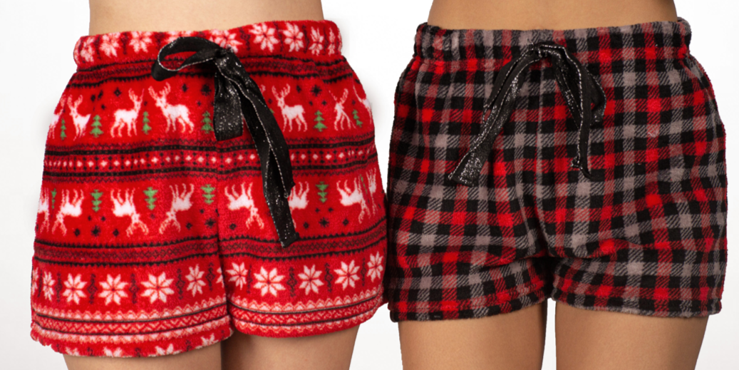 Plush fleece pajama short 2 pack II