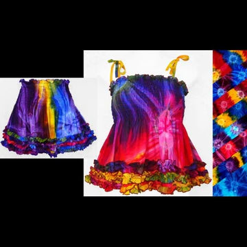 Luna's Tie-Dye Ruffled Convertible Top/Skirt