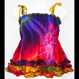 Luna's Tie-Dye Ruffled Convertible Top/Skirt