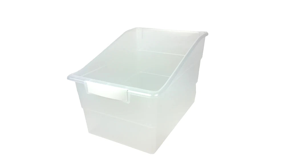 Wide Tattle Shelf File With Label Holder Clear