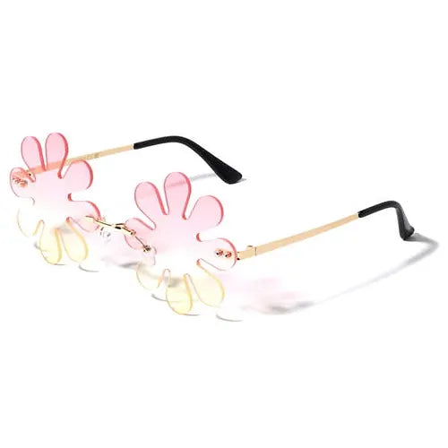 60's STYLE HIPPIE FLOWER OCEAN LENS SUNGLASSES