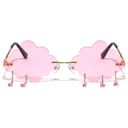 Cloud Bead Rimless Color Lens Sunglasses