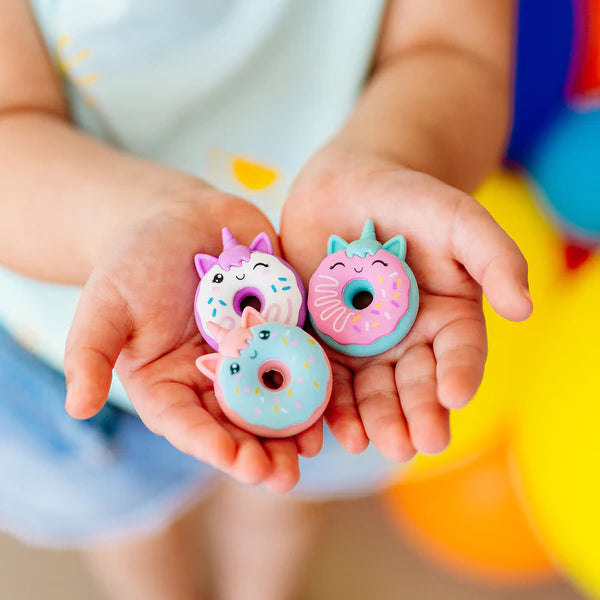 Magic Bakery Unicorn Donuts Scented Erasers - Set of 3