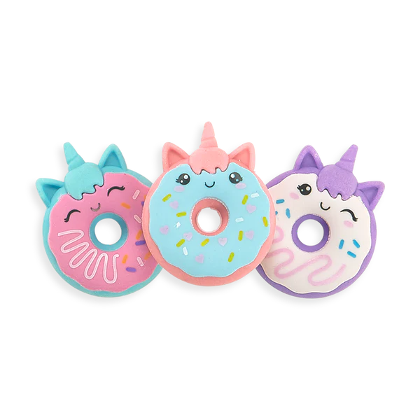 Magic Bakery Unicorn Donuts Scented Erasers - Set of 3