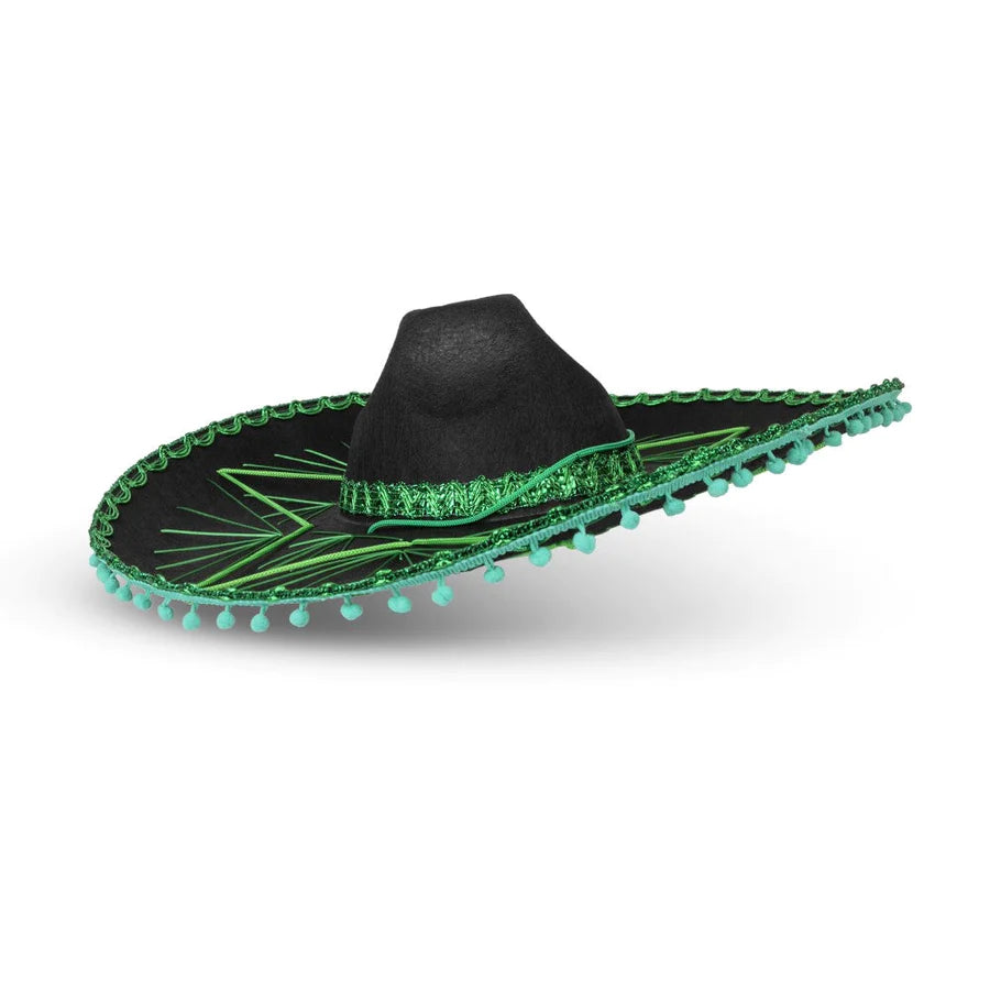 Mexican Sombrero-Green Trim Adults