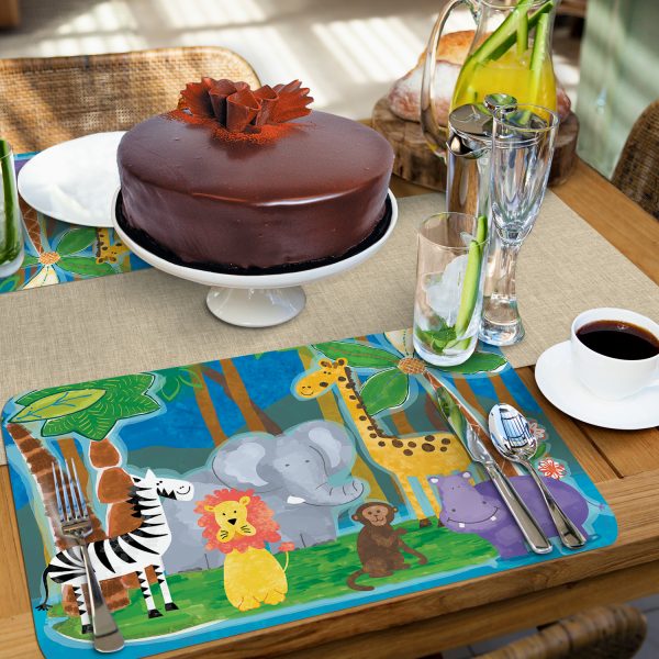 Kids Jungle Friends  Reversible Placemat