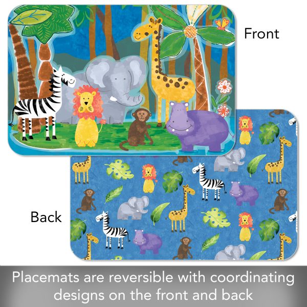 Kids Jungle Friends  Reversible Placemat