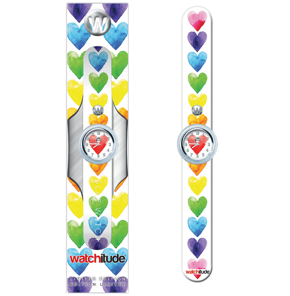 Watercolor Hearts - Slap Watch