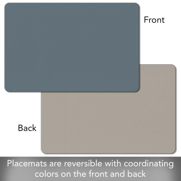 Blue/Grey – PVC Leather Placemat