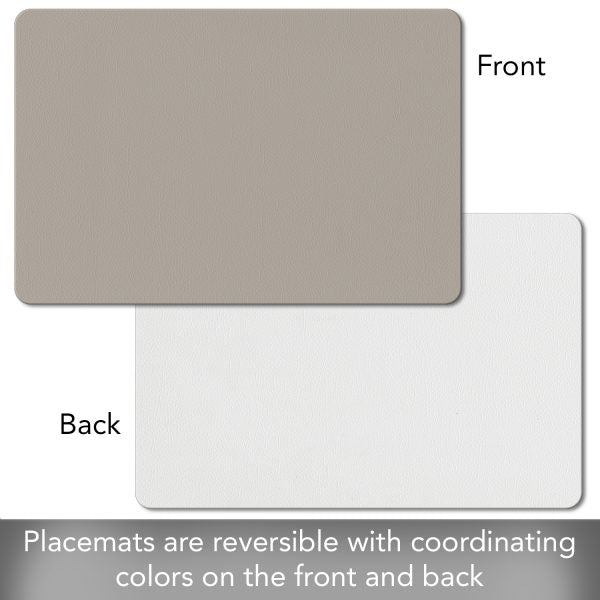 Grey/White – PVC Leather Placemat