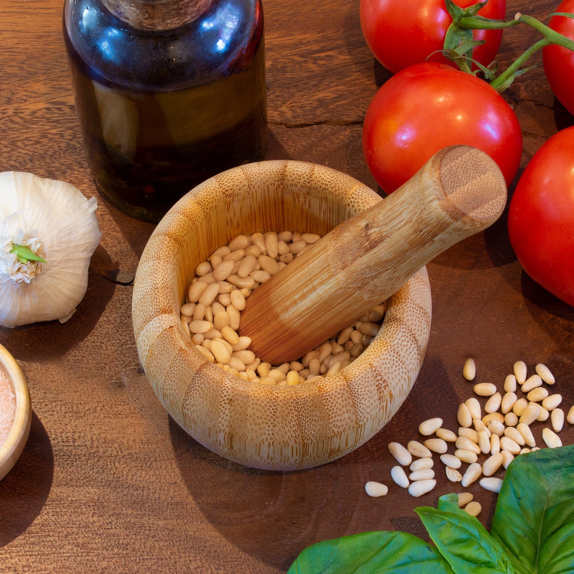 4" Bamboo Mortar & Pestle