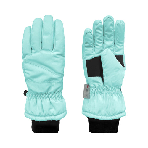 Girls  7-16 Taslon Ski Glove Thinsulate Aqua