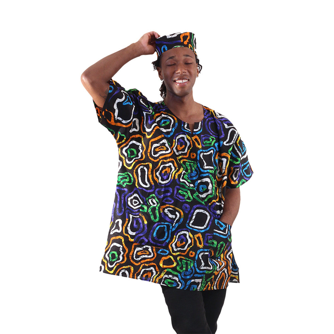 Bold Ankara Print Dashiki