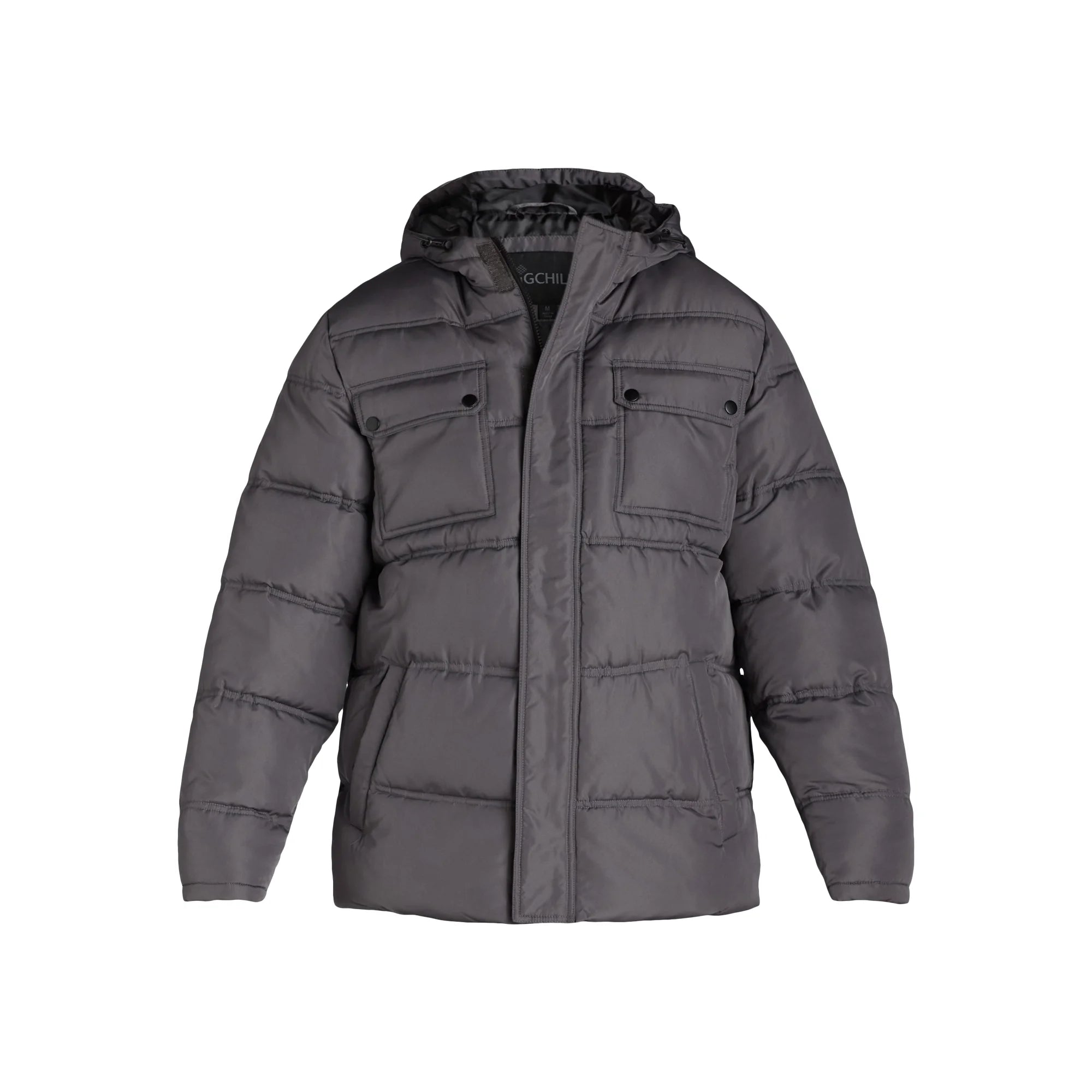 4 Pocket Quilted Heavy Puffer Gravel