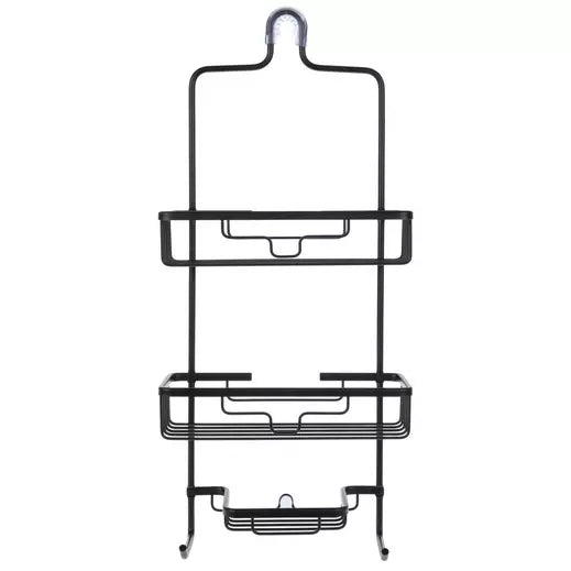 Black - 3-Tier Aluminum Shower Caddy