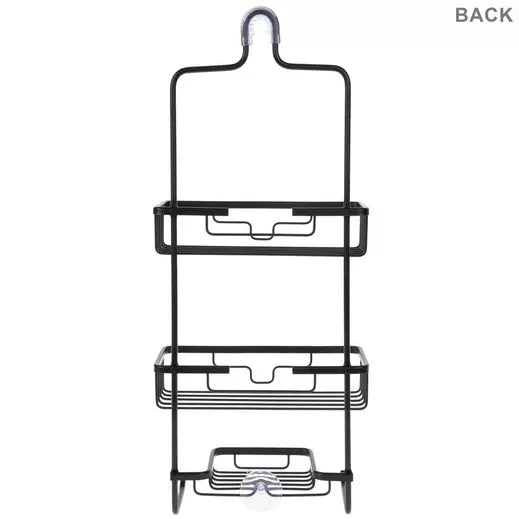 Black - 3-Tier Aluminum Shower Caddy