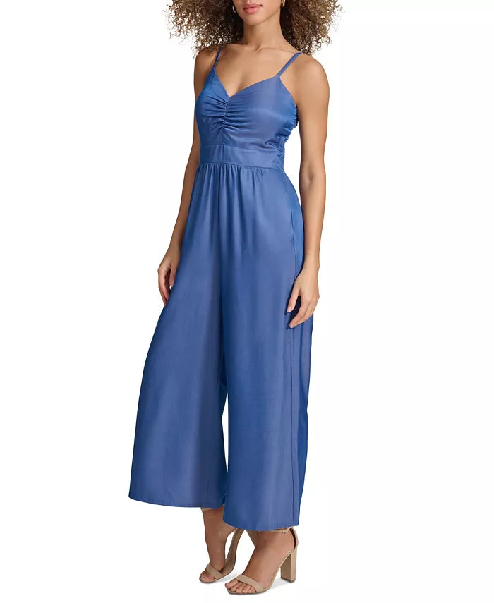 Jumpsuit Chambray Ruched Dark Blue  - Kensie