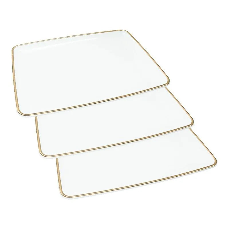 11" x 8" Tray Rectangular - Pearl-Gold