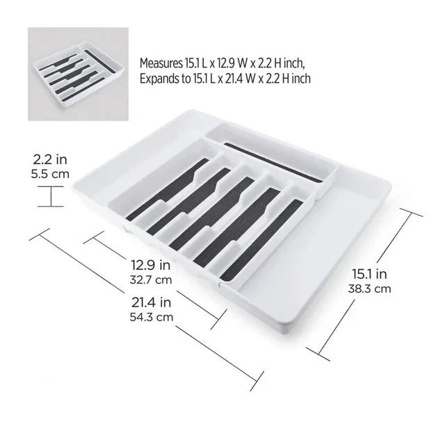 Basics 6-Compartment Expandable Organizer