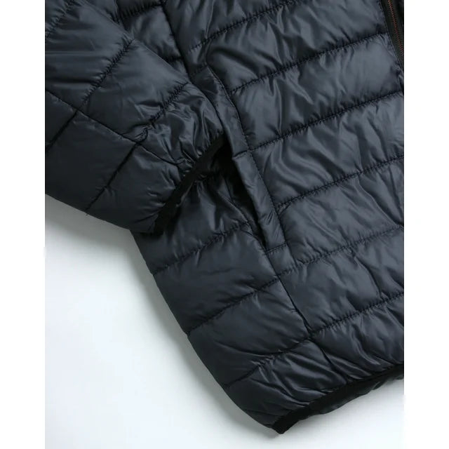 Men's Jacket - Packable Puffer Coat Charcoal - Bass Creek