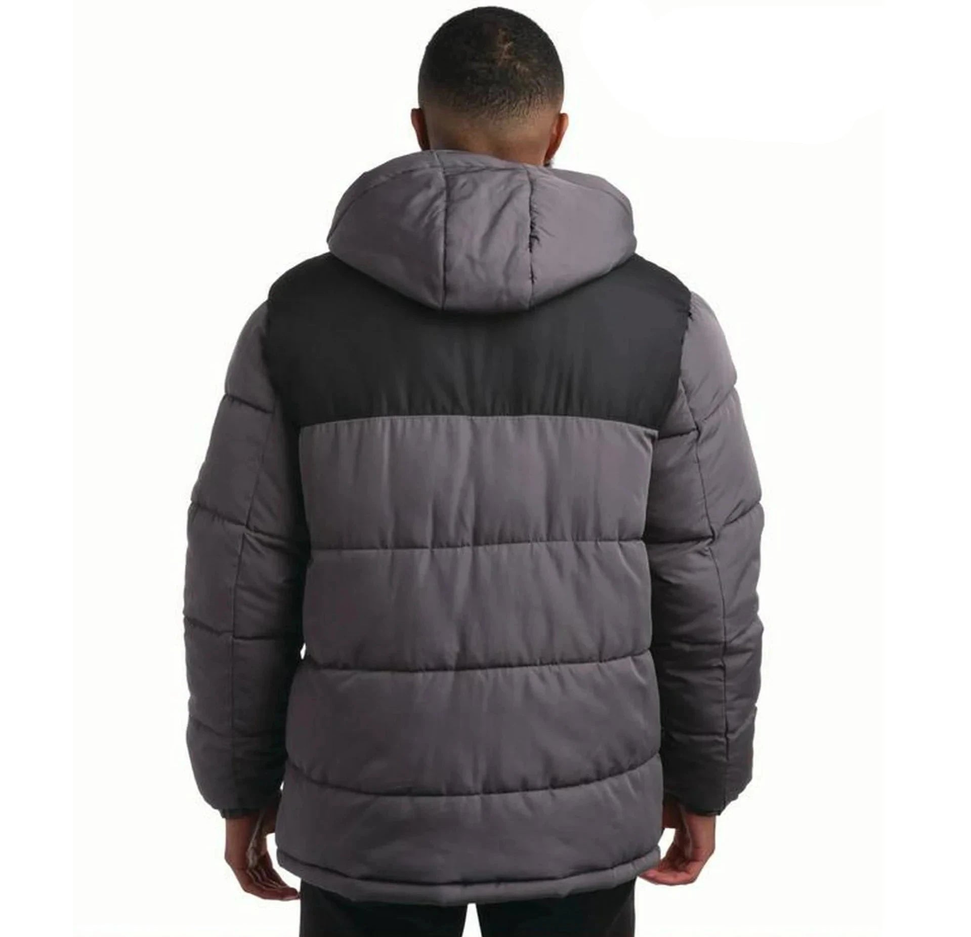 Quilted Blocked Heavy Puffer Gravel