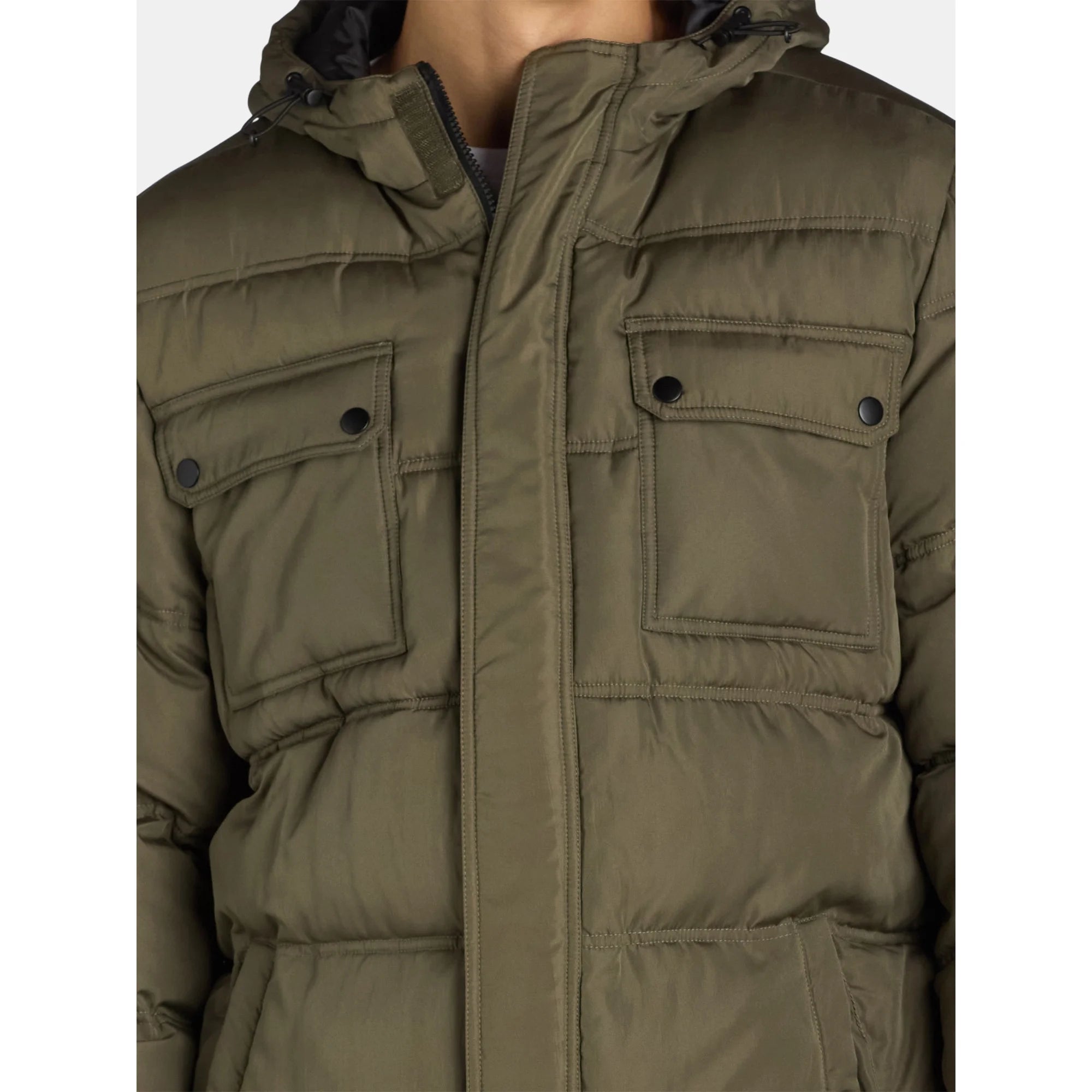 4 Pocket Quilted Heavy Puffer Forest