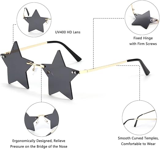 Stars shaped sunglasses