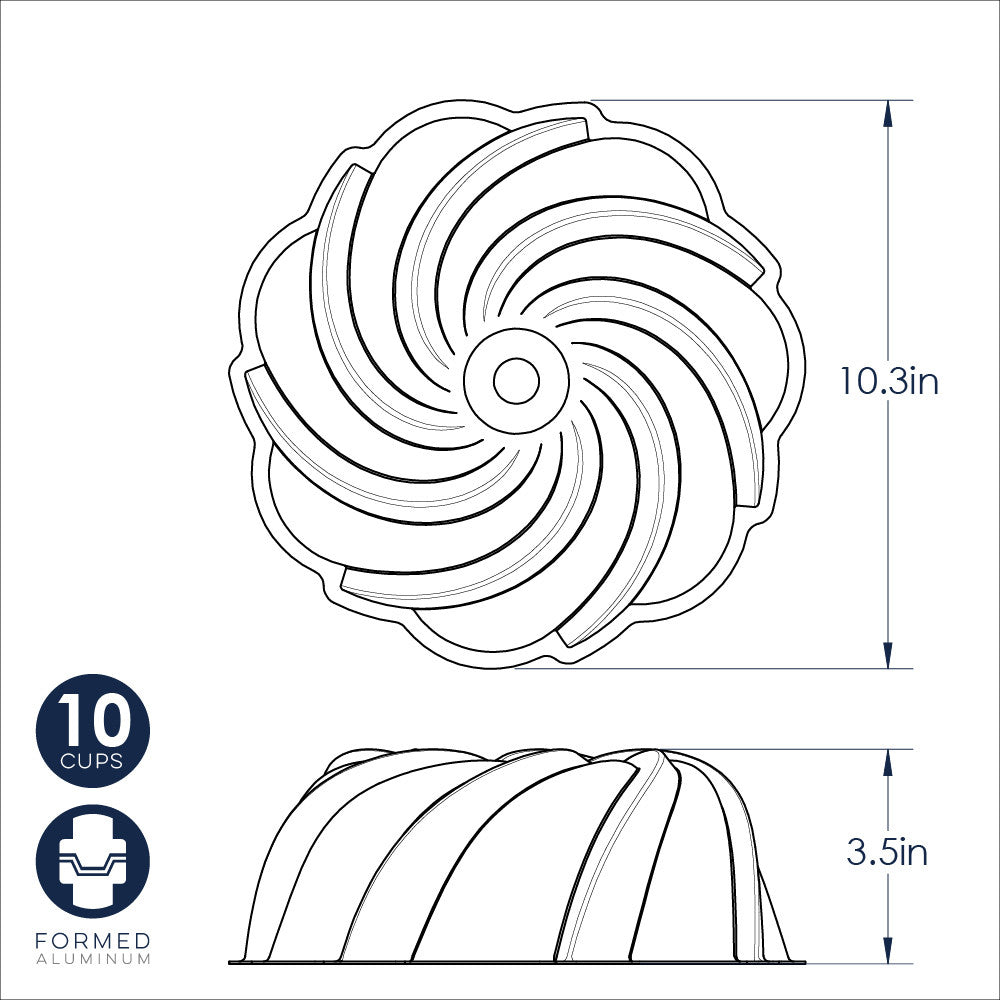 Formed Swirl Bundt  Pan