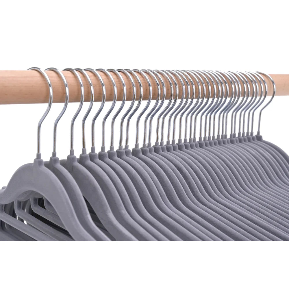 Grey - Set of 30 Velvet Hangers