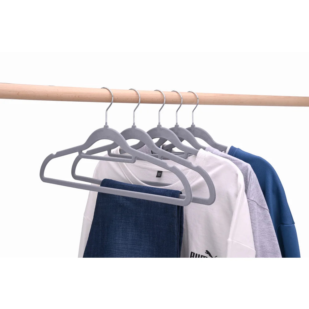 Grey - Set of 30 Velvet Hangers