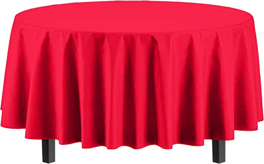 84" Round Table cover 0.75mm Red