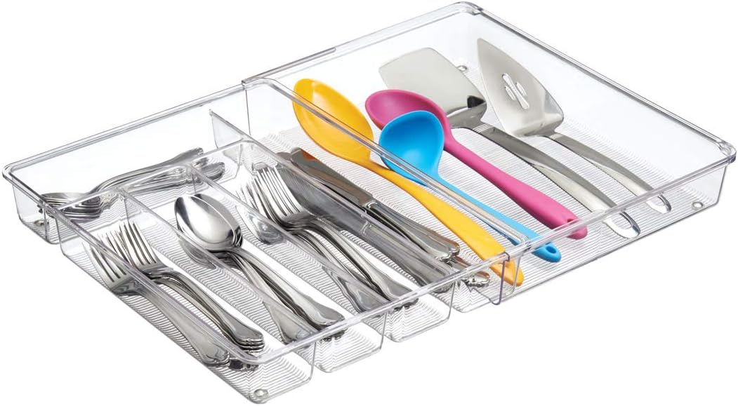 Linus Cutlery Expandable Drawer Org Clear