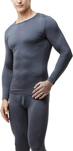 Mens Microfiber Fleece Base Layer Set/ Grey