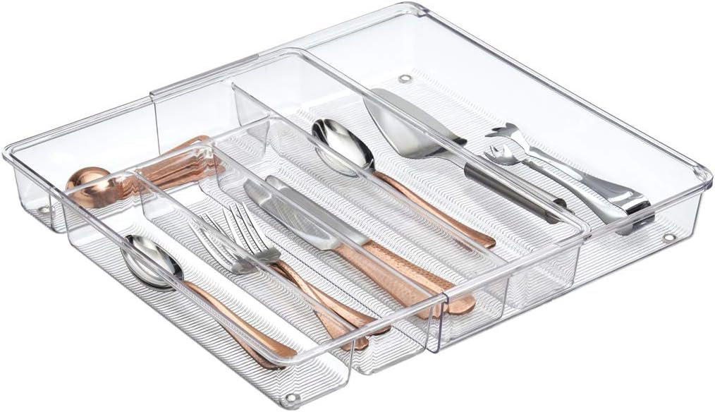 Linus Cutlery Expandable Drawer Org Clear